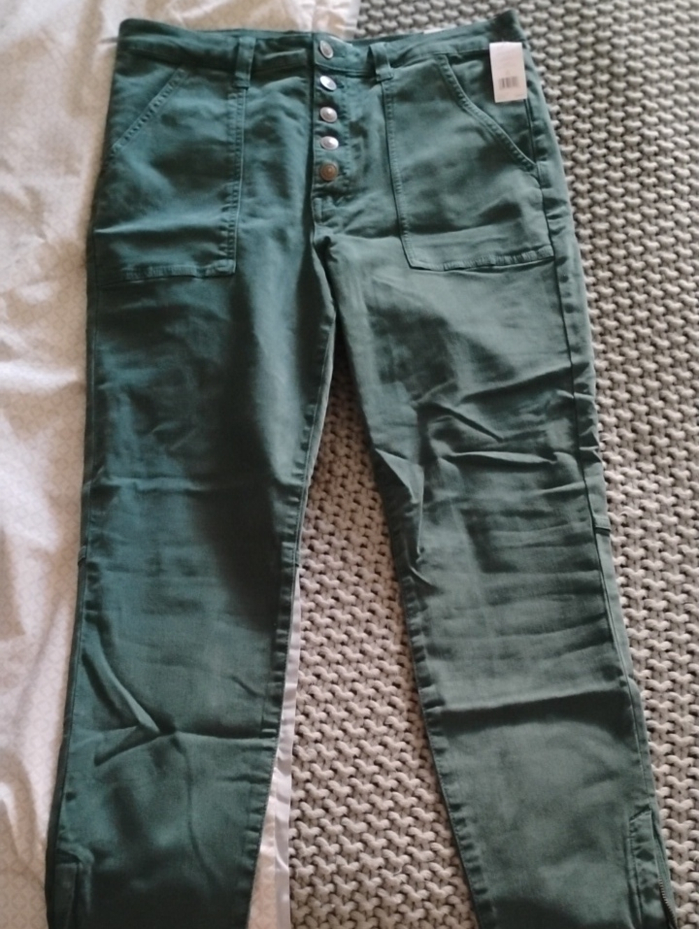 *nwt* joie dark green high rise maxine skinny jeans - women's size 32
